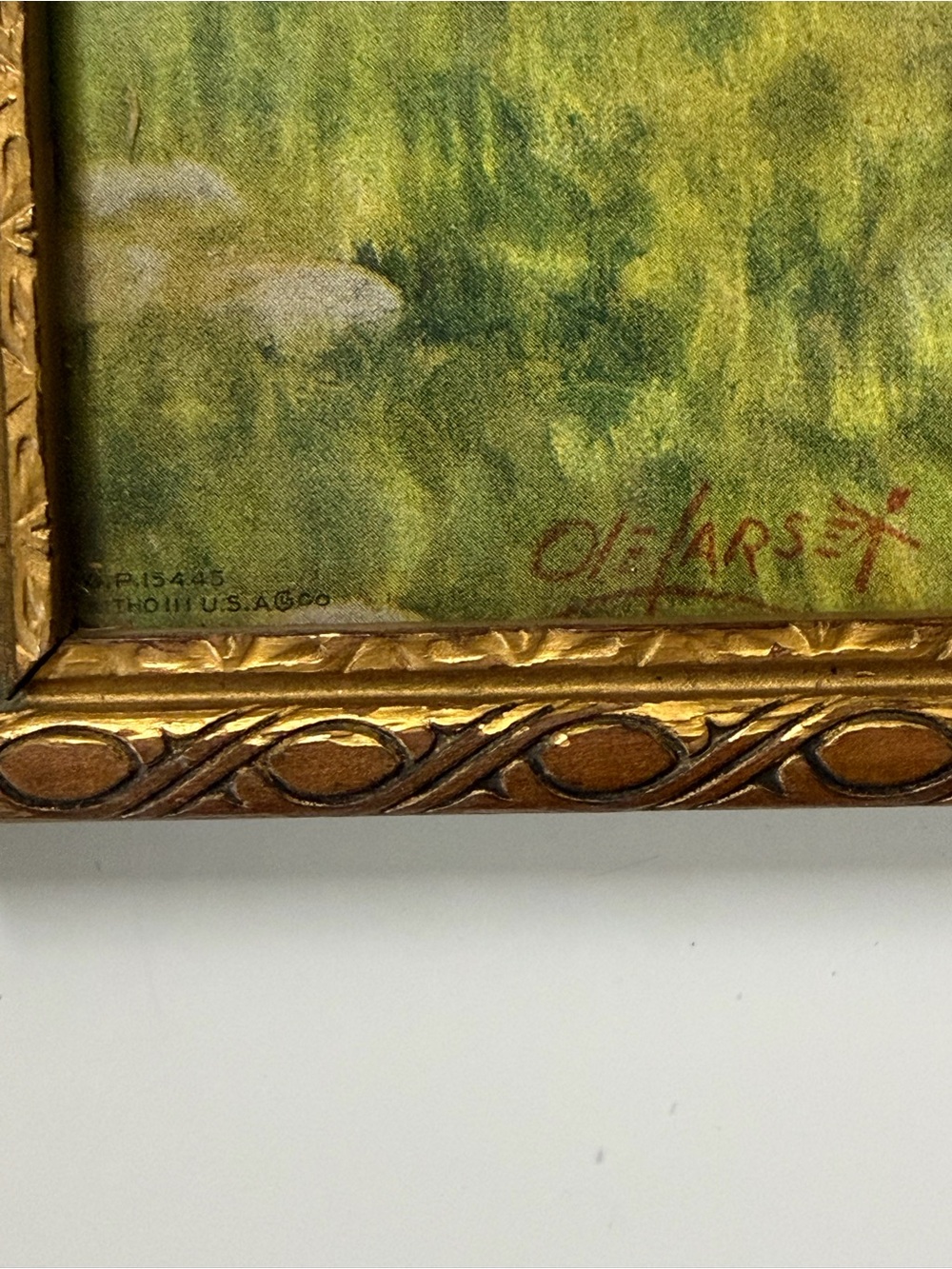Vintage Ole Larsen "Spring Horses" Framed Art Print, Mid Century Litho - Picture 2 of 7